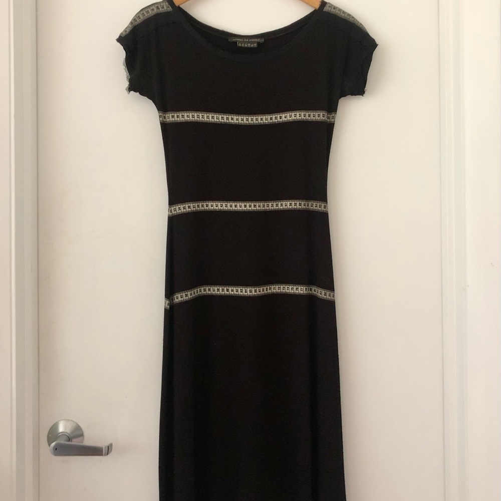 Isabel de Pedro Black Tape Measure Dress